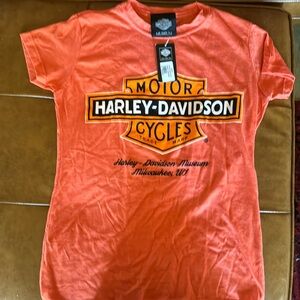 Orange Harley Davidson T-Shirt